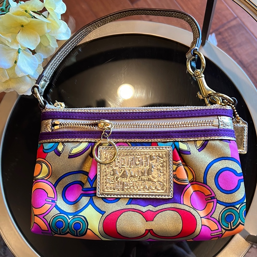 COACH POPPY-RARE VINTAGE Early 2000s COACH POPPY Collection MULTI POUCH BAG NWOT